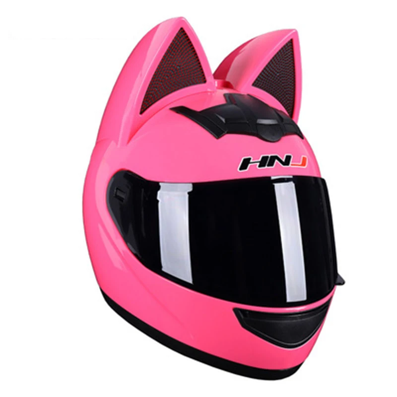 

Full Face Motorbike Ear Helmet Motorcycle Women Personality Motocross Capacete Casque Black