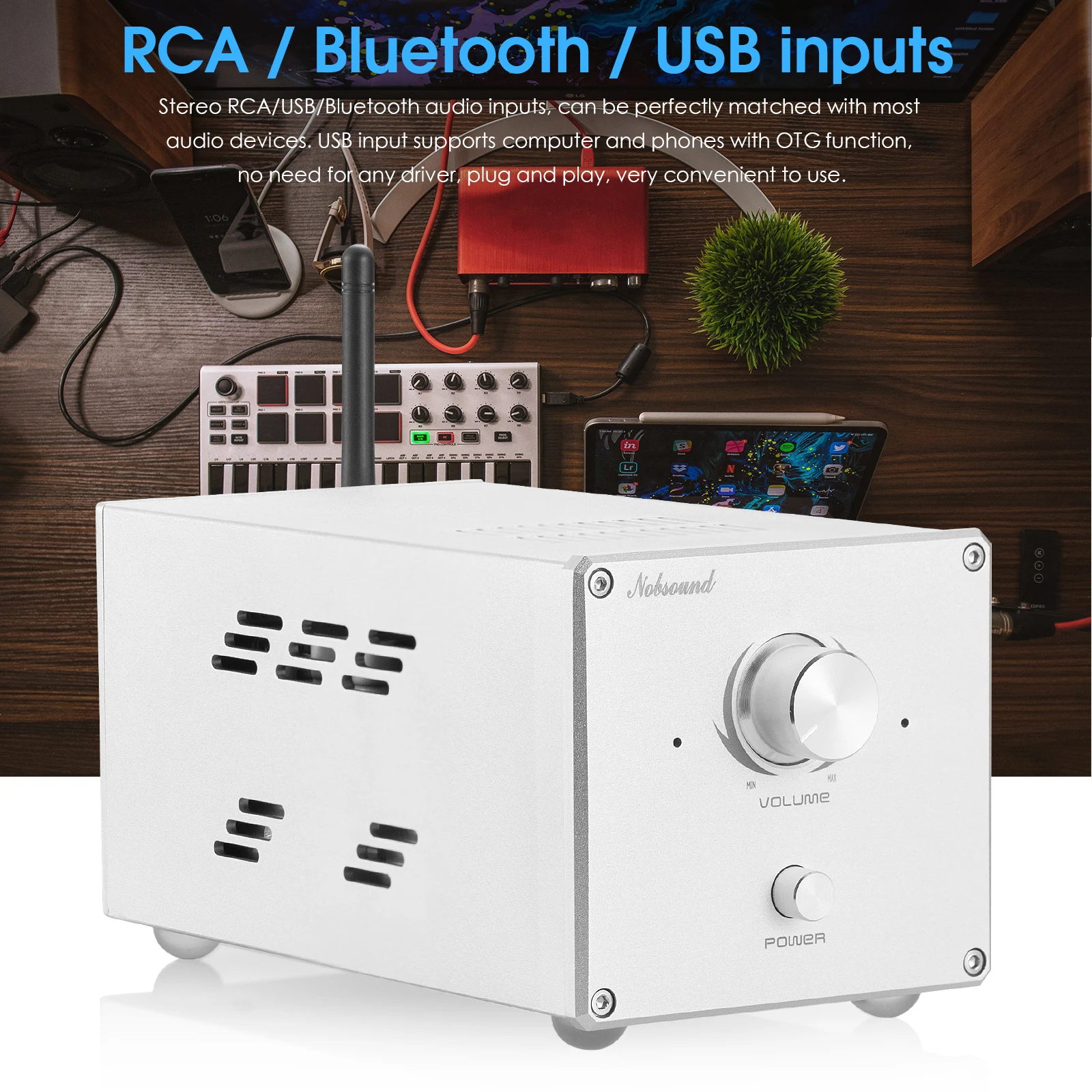 Аудио-усилитель Douk Hi-Fi Bluetooth 5 0 моноканальный цифровой усилитель мощности USB ЦАП 600