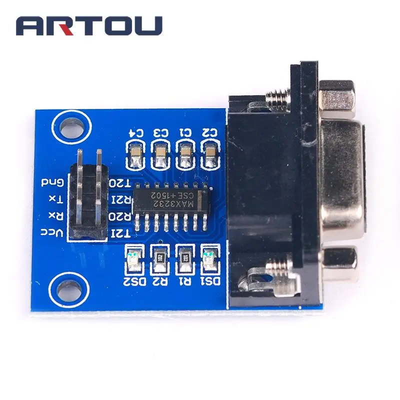 5pcs MAX3232 RS232 to TTL Serial Port Converter Module DB9 Connector MAX232 | Электронные компоненты и