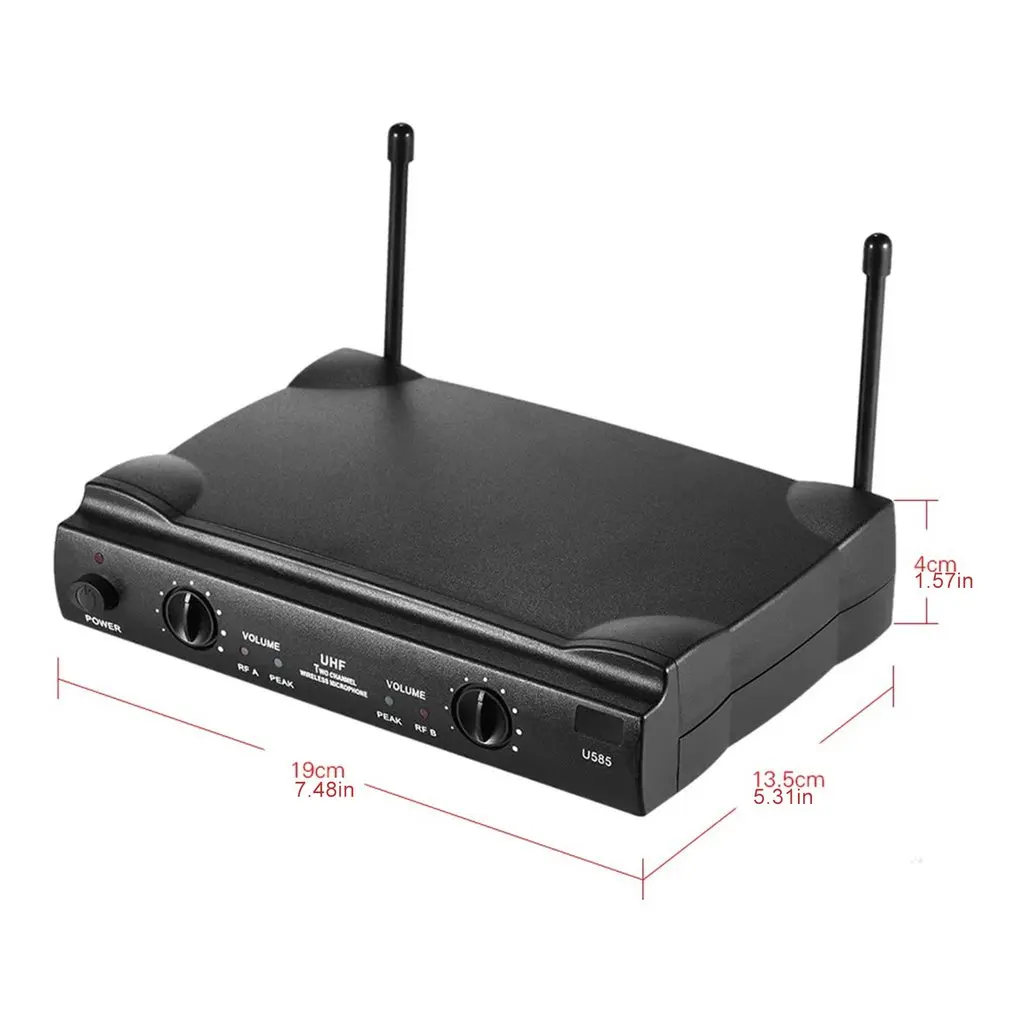 U585B UHF Беспроводной набор микрофонов 2 поясные передатчики гарнитура микрофон