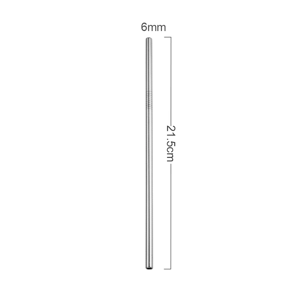 Многоразовый металлический соломинки 304 из нержавеющей стали прочные изогнутые прямые соломинка для напитков с чистящей щеткой бар вечерние аксессуары