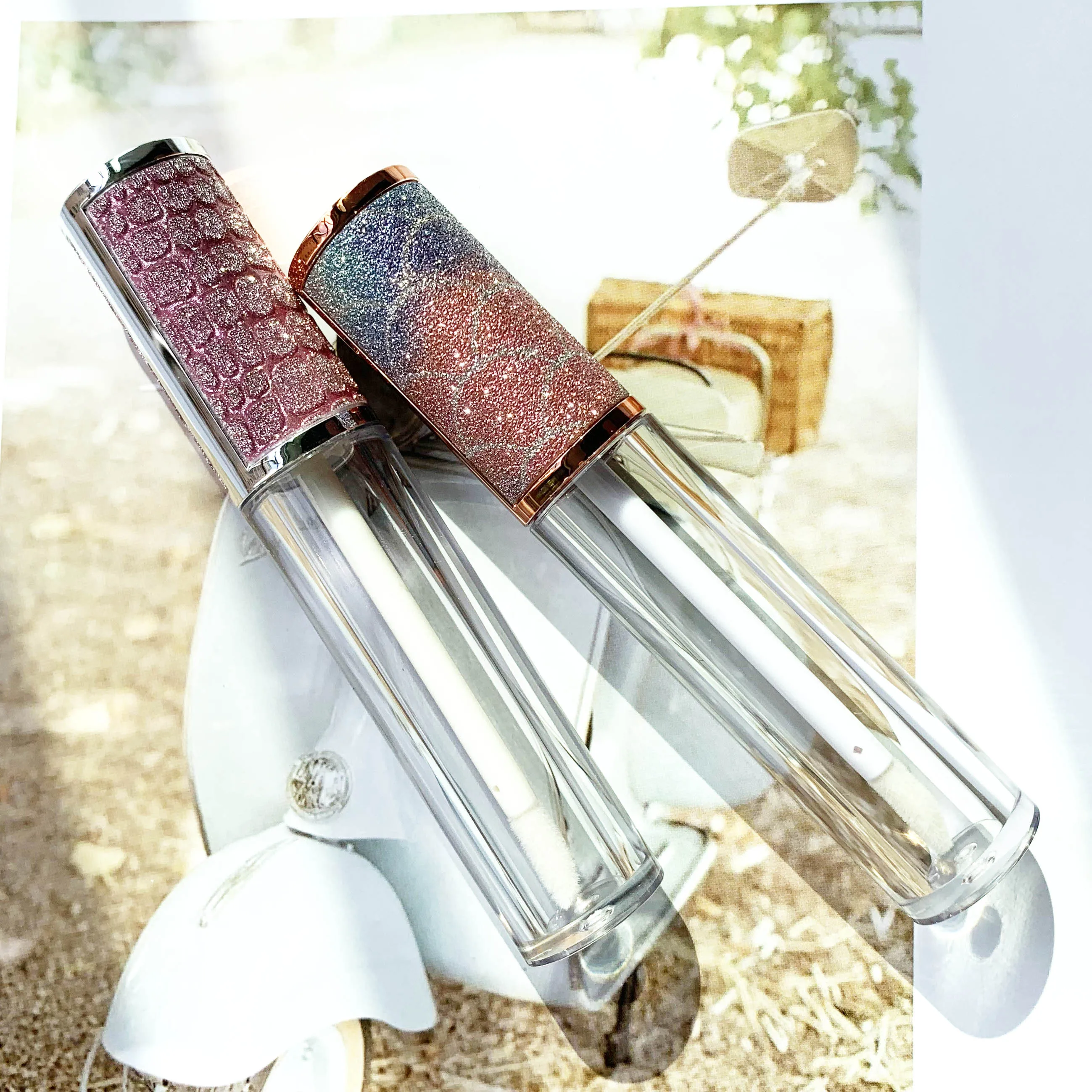 Пустая круглая туба для блеска губ высококачественные прозрачные пластиковые