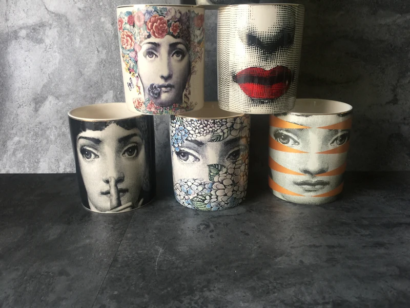 Европейский ретро подсвечник керамический канделябр линейка керамические банки