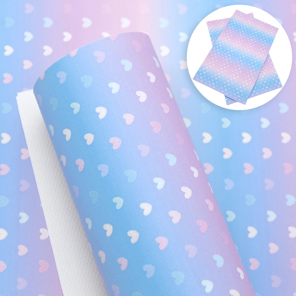 Гладкие листы из искусственной кожи с принтом в виде сердца на День святого