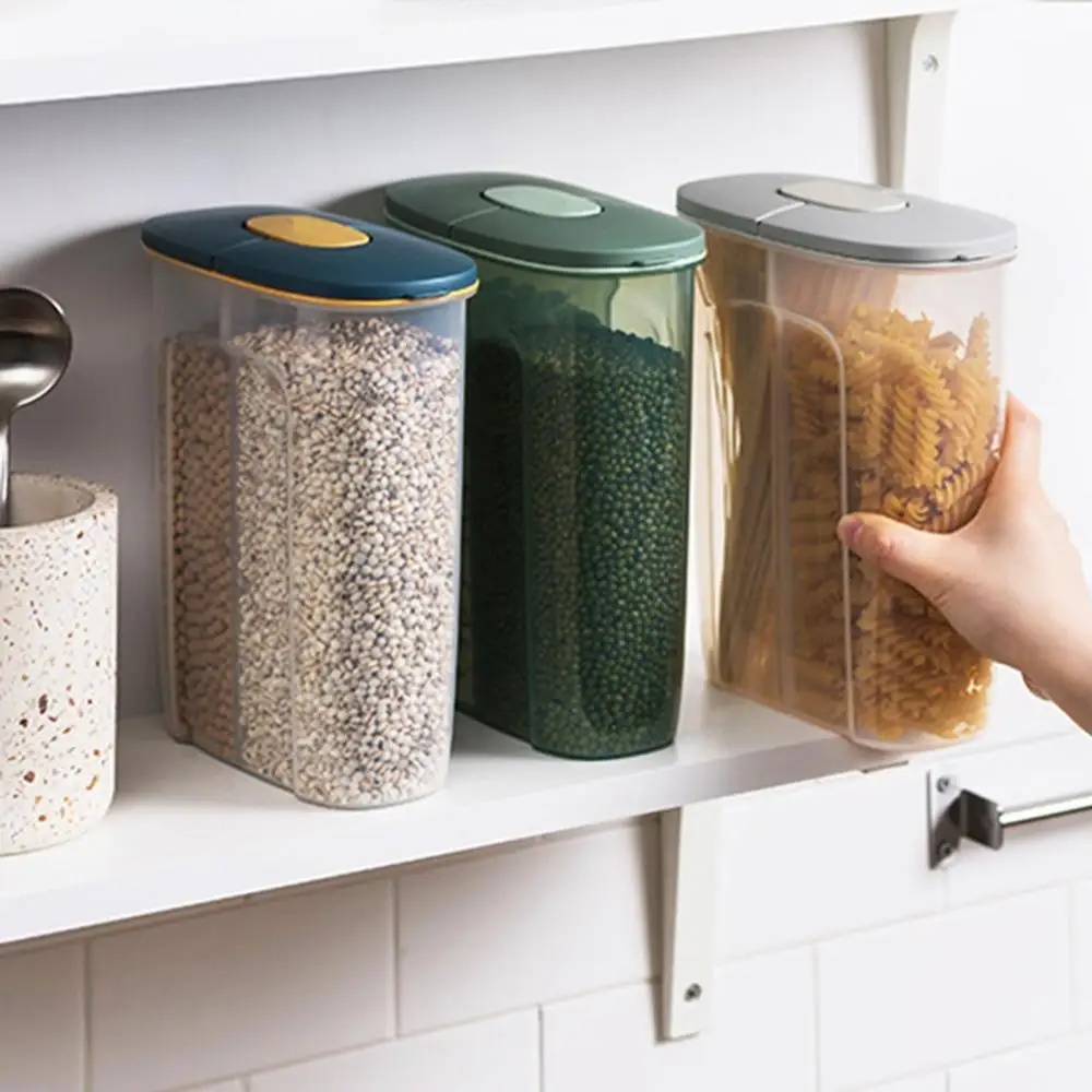 

2500mL Food Storage Container Plastic Kitchen Box Multigrain Tank Sealed Cans