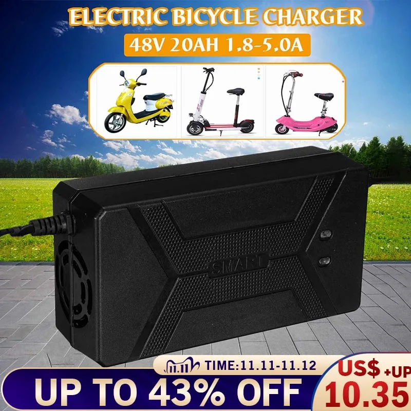 Зарядное устройство свинцово Кислотное для электрического велосипеда скутера 48