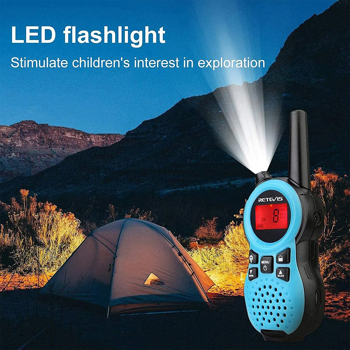 retevis rt638 walkie talkie children 2pcs pmr usb charge flashlight childrens toy radio birthday christmas gifts for boys girls free global shipping