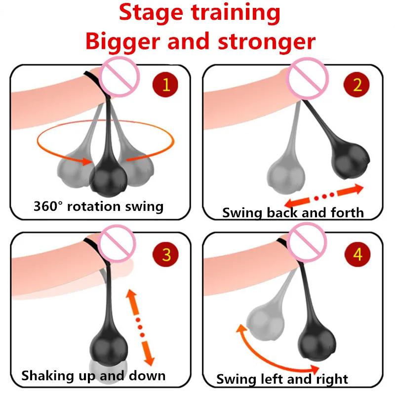 Leten увеличитель пениса шарик Растяжитель веса гантели мужской тренажер для