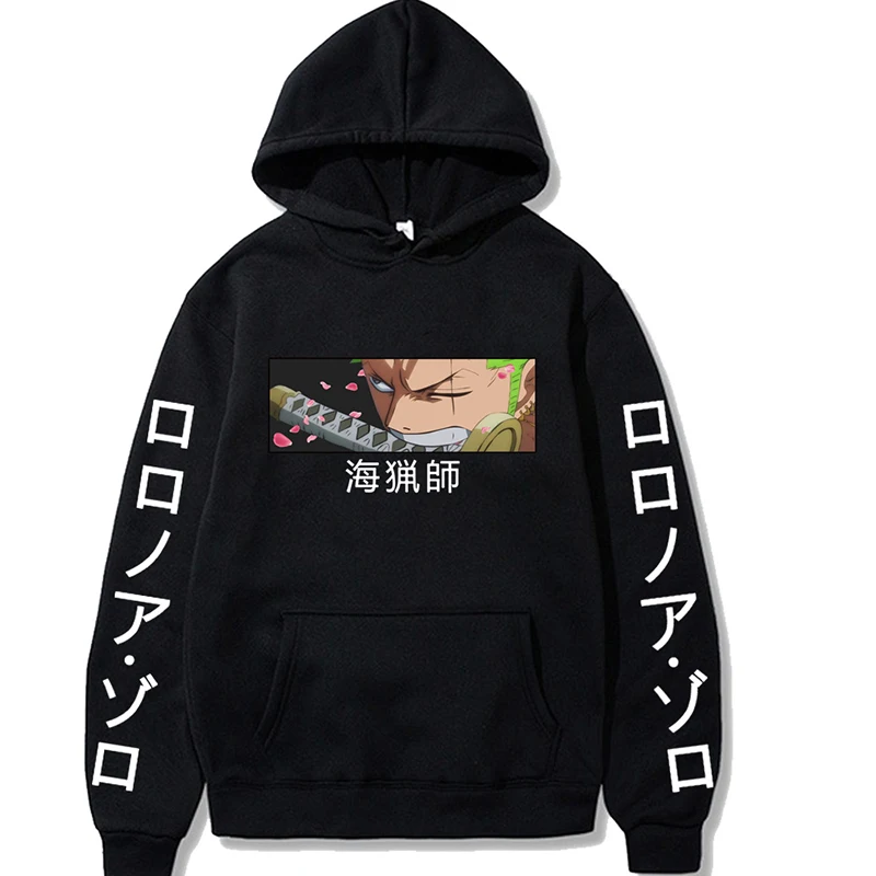 

Popular Roronoa Zoro Hoodie Men Women Pockets Streetwear Anime One Piece Graphics Print Harajuku Oversize Hoody Sweatshirt