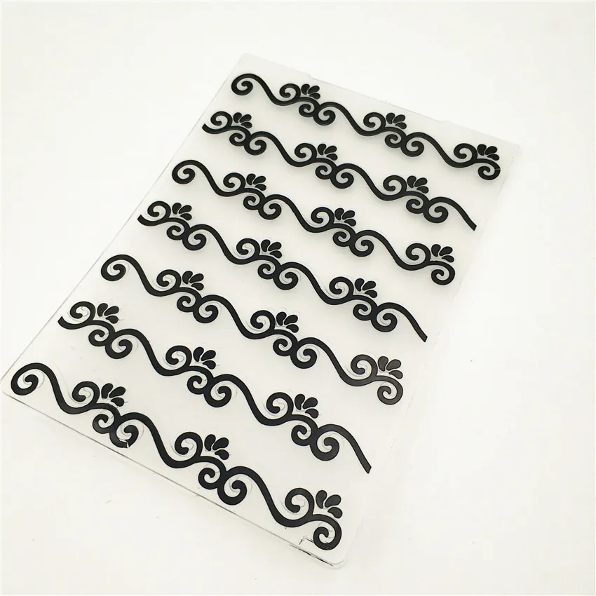 

10.5x14.5cm fence lines Embossing folders Plastic bump Scrapbooking DIY Template Fondant indentation Cake Photo Album Card Make