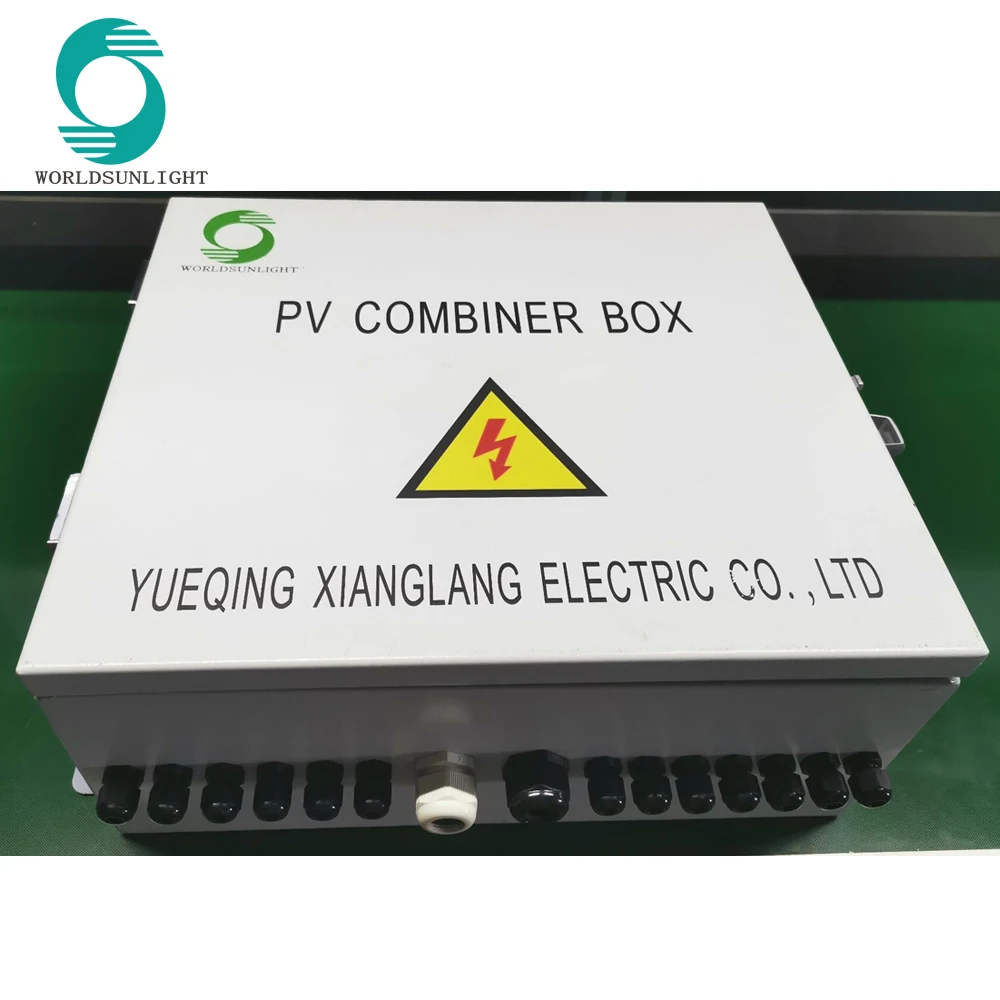 WSDB-PV6/1 6 input 1 output 1000V Solar PV Combiner Box W Circuit Breakers Surge Lightning Protection for solar panel system |