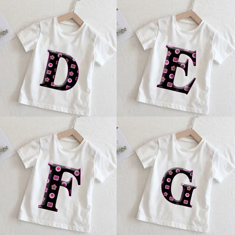 

2021 Summer Kids TShirts Novelty Fashion Design T Shirt Boys/Girls Graffiti Letter Short Sleeve GIRL Boy Top Children's T-Shirt