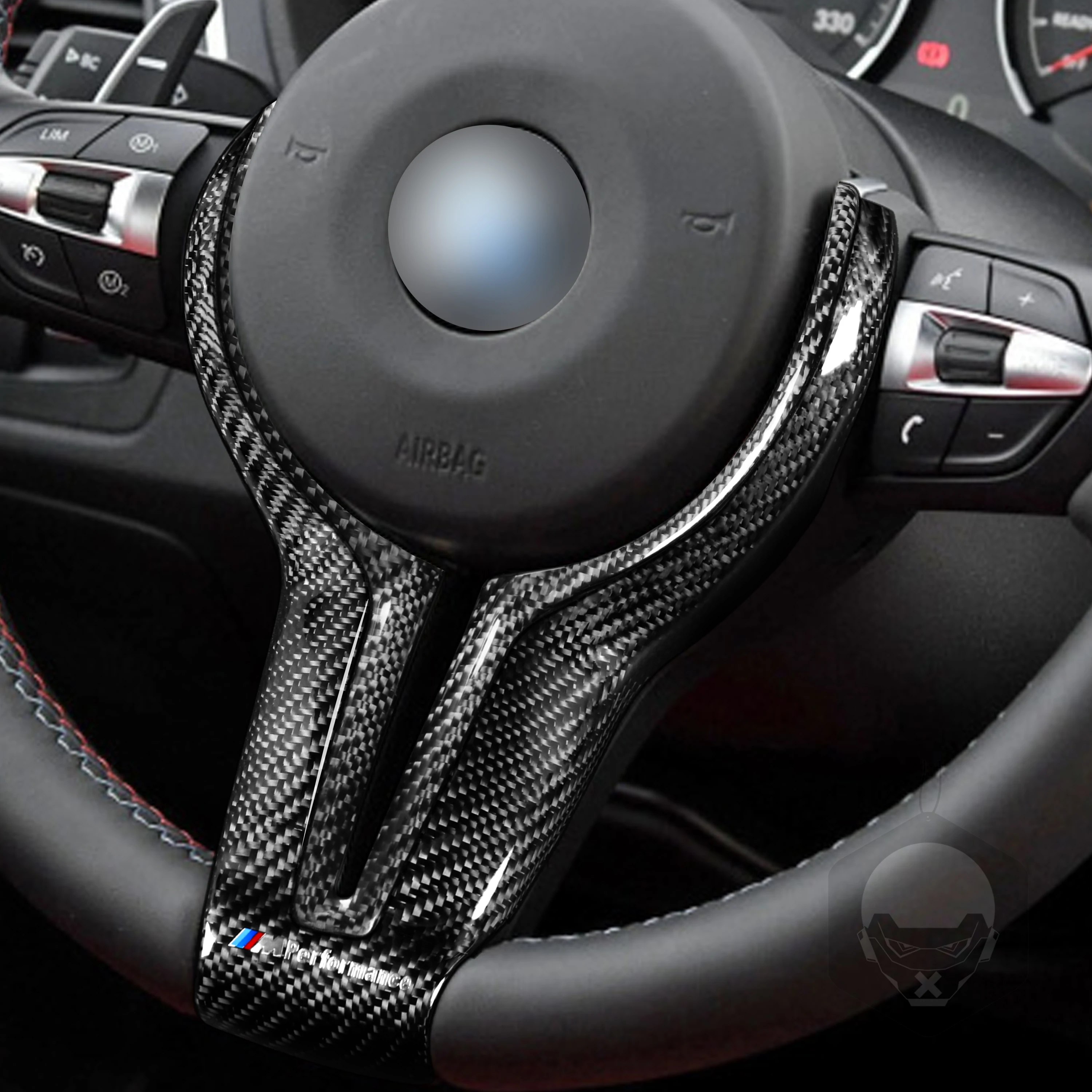 Pаспродажа Новинка Автомобильная наклейка на руль из углеродного волокна для BMW M Sport версия M2 M3 F80 M4 F82 M5 F10 M6 F06 F15 F16 X5M X6M