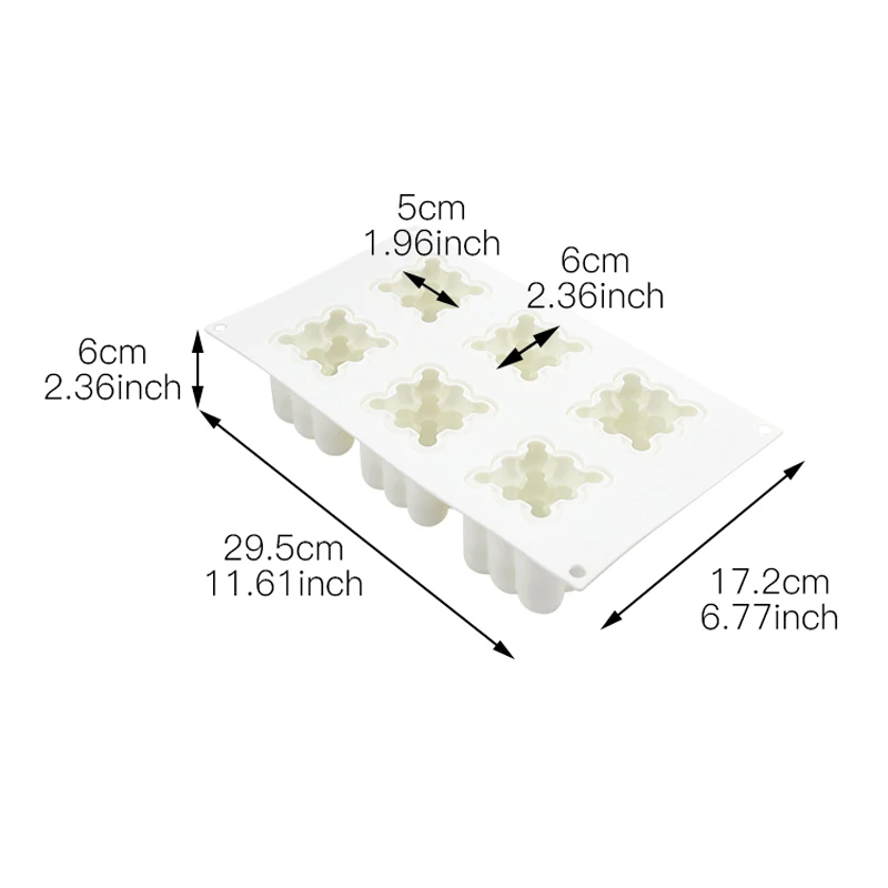 Форма для кубической свечи с 6 полостями силиконовые формы поделок ручной работы