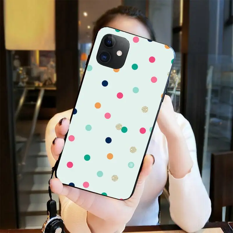 polka dots art phone case for iphone 12 pro max 11 pro xs max 8 7 6 6s plus x 5s se 2020 xr case free global shipping