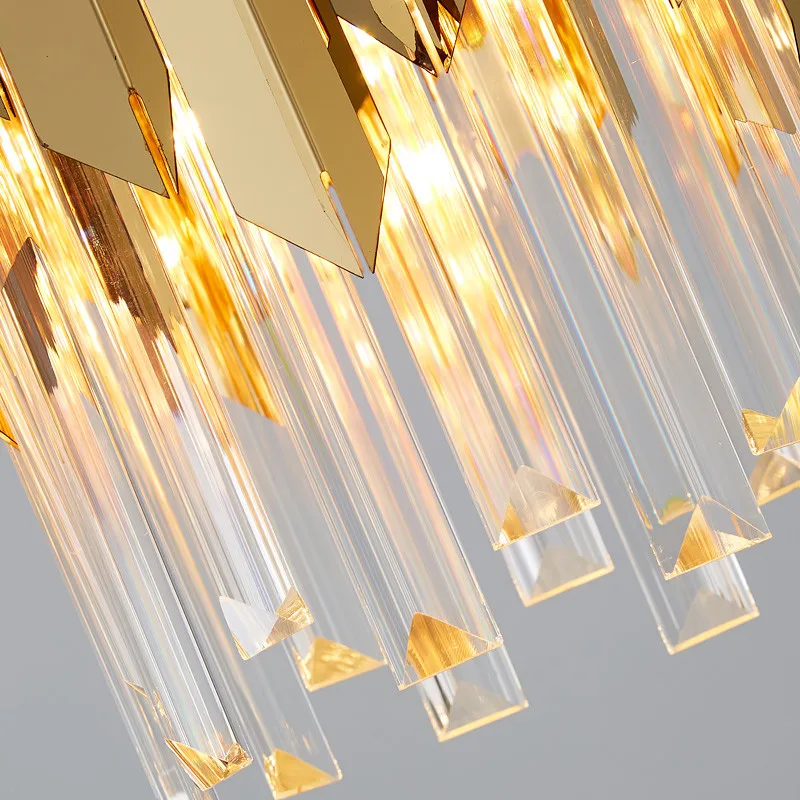 Современные роскошные золотые хрустальные маленькие круглые люстры для