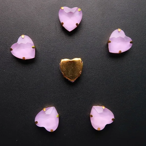 A17 Violet 20 шт/п золотые коготь настройки желе конфеты и AB стекло Кристалл 10 мм в форме сердца пришить стразы ботинки с бусинами сумки ручной работы diy отделка - Цвет: A17 Violet