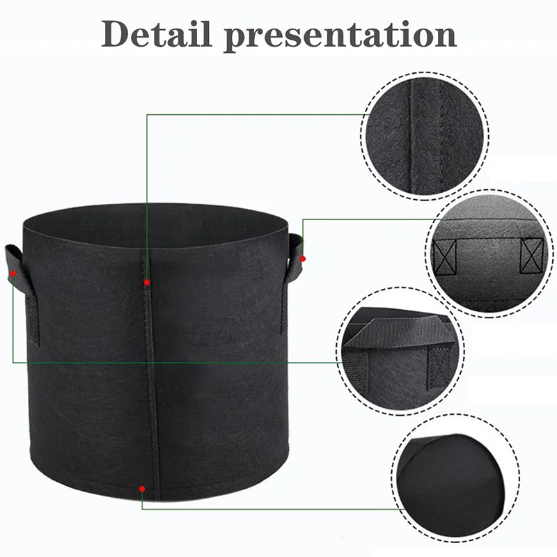 5 шт. установки галлонов уличные цветочные горшки для тяжелых условий