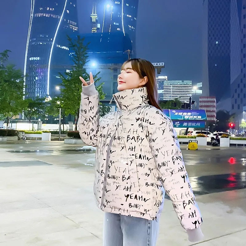 

2020 new Korean style loose student Hong Kong style cotton jacket bright color short cotton jacket women fashion trend cotton ja