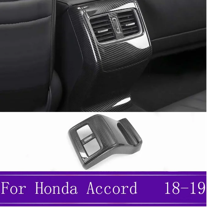 

Carbon Fiber Car Rear Air Conditioning Vent Outlet Cover Trim Armrest Box All Inclusive Fit For Honda Accord 2018 2019