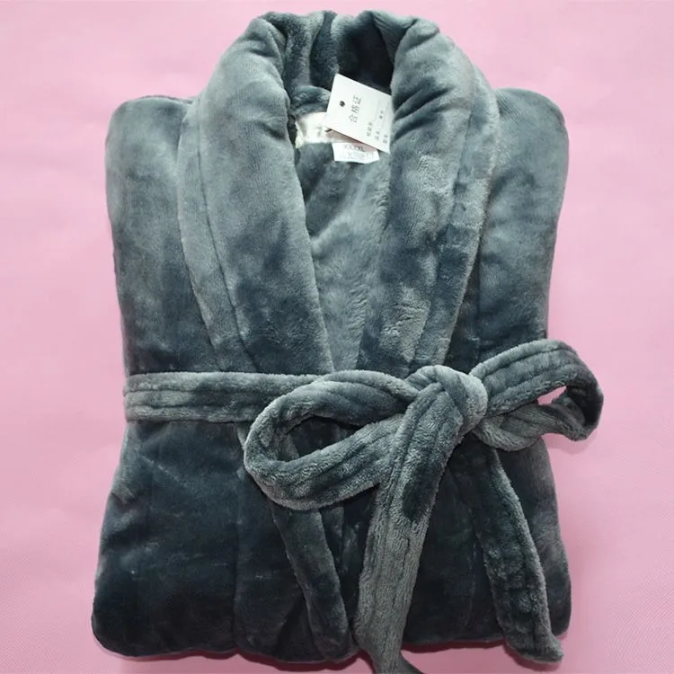 Женский фланелевый Халат зимнее теплое кимоно банный халат плотное ночное белье