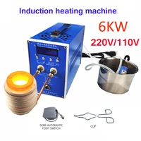 6000w high frequency induction heating machine zvs induction heater 220v 110v silver gold melting furnace
