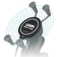 lexin usbmoto wpc qi motorcycle wireless universal charger for ram mounts x grip with usb ip67 water resistance