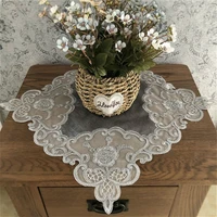 european velvet lace embroidery trim fashion retro placemat for dining table coaster tablecloth cup mat square coffee doilies