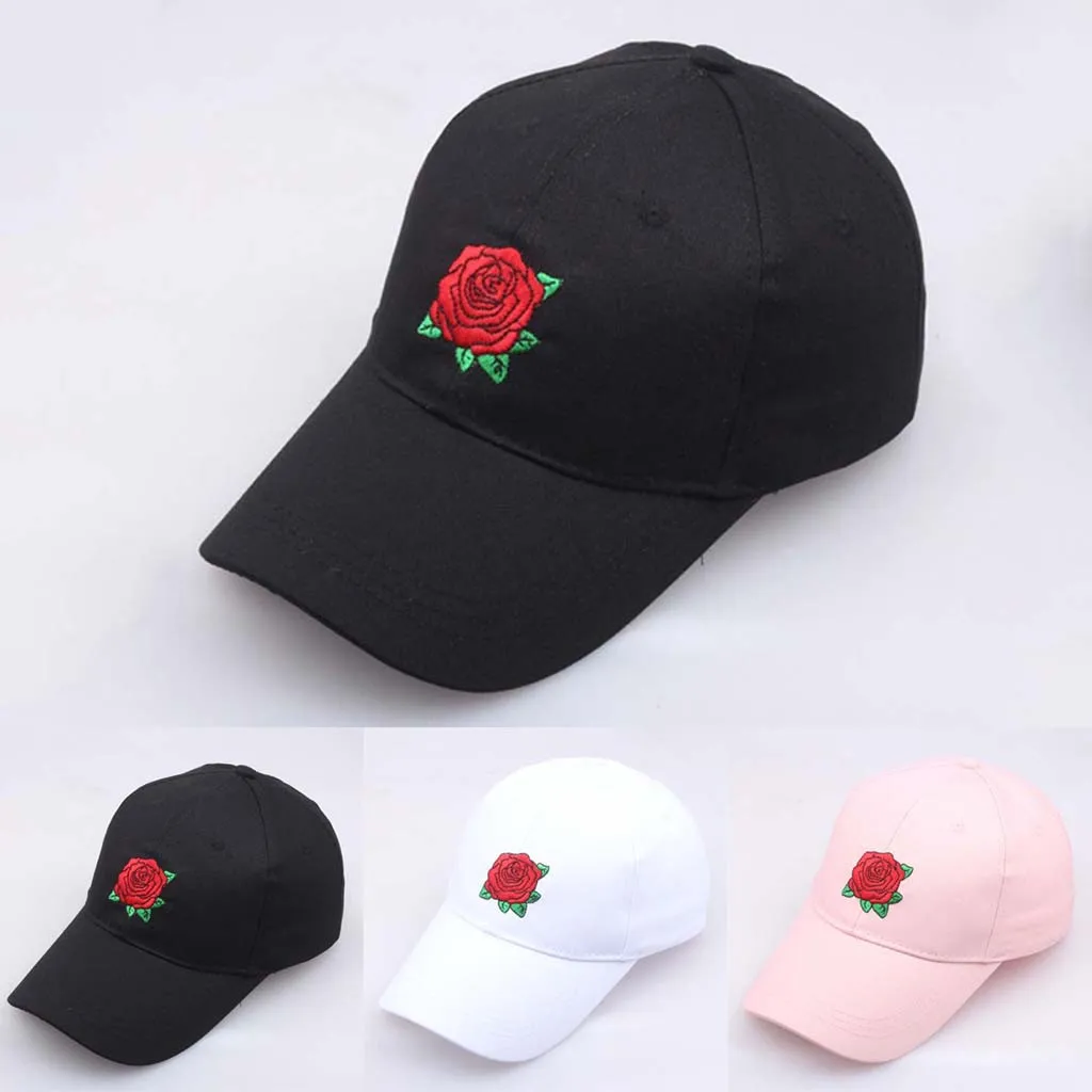 

Embroidered Flower Denim Cap Women Man Fashion Baseball Cap Topee Breathable Outdoor Sun Trucker Hats Summer