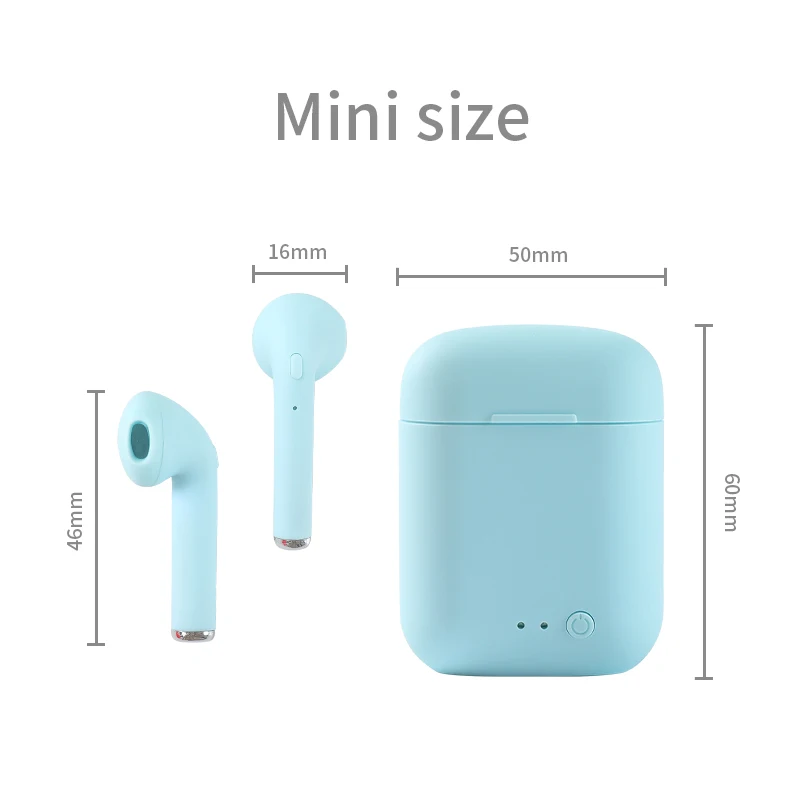 Миниатюрные беспроводные наушники i7 с Bluetooth 5 0 настоящие Беспроводные спортивные
