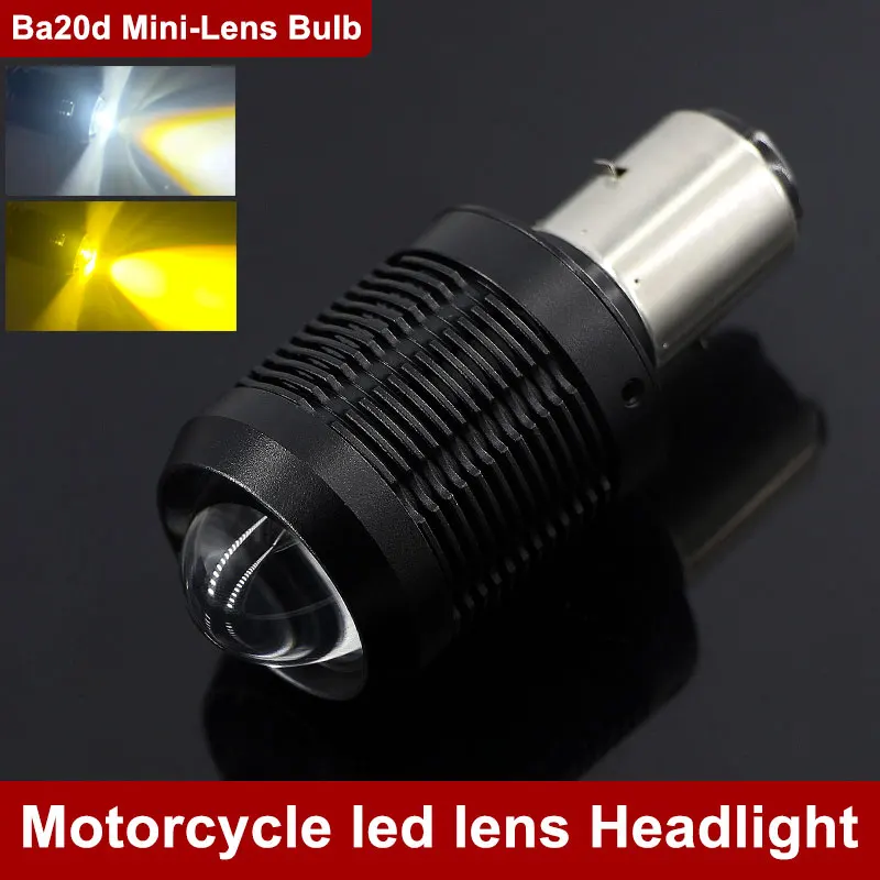Светодиодные лампы для фар H6 BA20D мотоцикла мини с Bi Led дальний и ближний свет