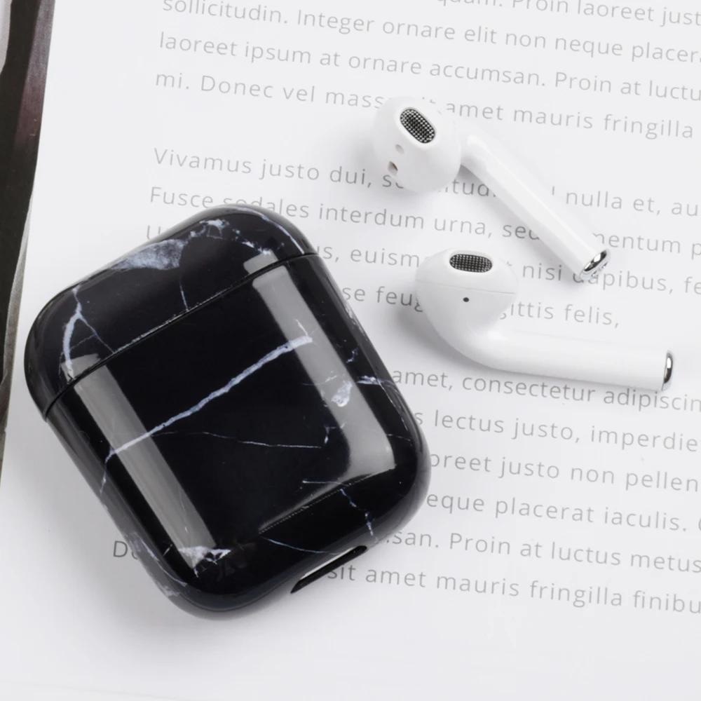 s05 Роскошный Мраморный чехол для Airpods, жесткий чехол из поликарбоната для Airpods 2, защитный чехол для зарядки, чехол для Air pods 1, 2, Coque Funda - Цвет: s05