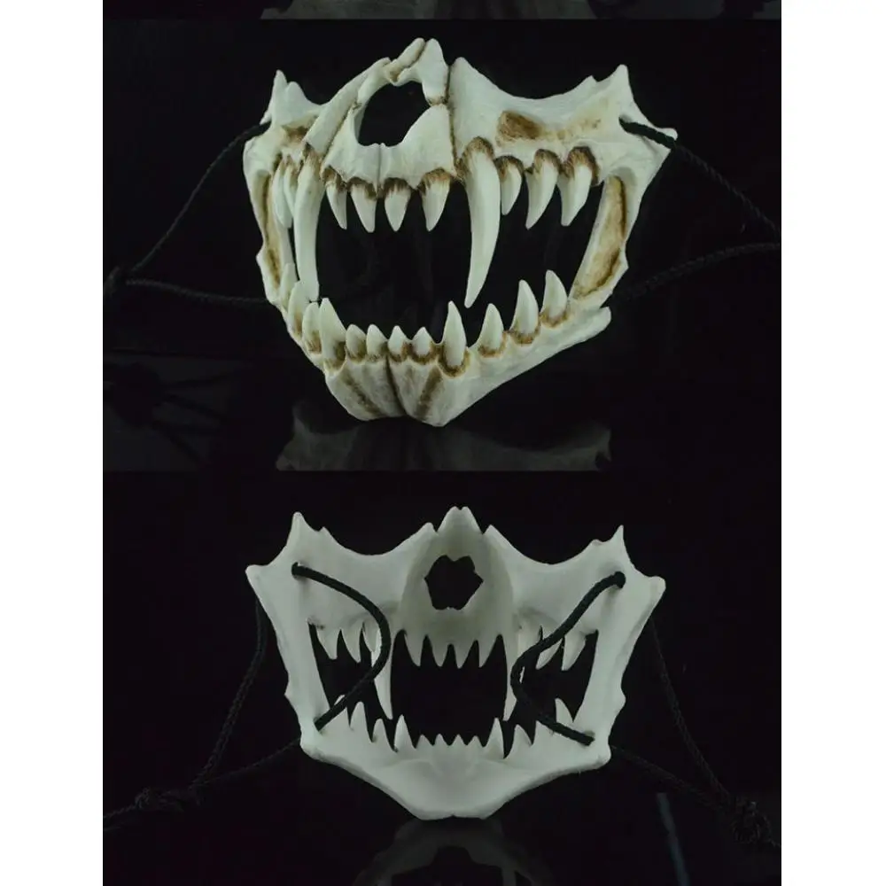 

Resin Halloween Skull Mask Party Masquerade Creepy Horror Terror Scary Mascaras Haunted Half Face Festive Cosplay Ghost Props