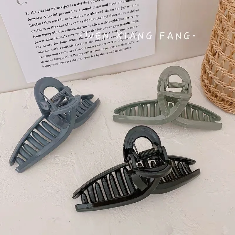 Заколка для волос женская с прозрачными крапанами милая прямоугольная заколка