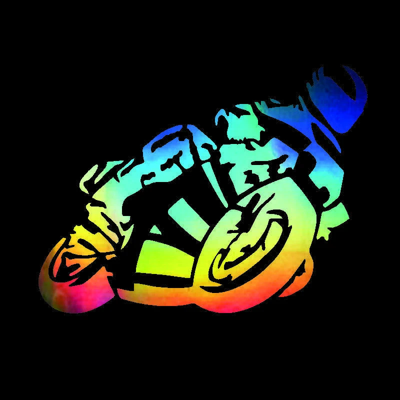 

Personality Cool Car Sticker Biker on Board Auto Accessories Sunscreen PVC Decal for Motorcycle Passat B6 Lada Vesta,19cm*14.5cm