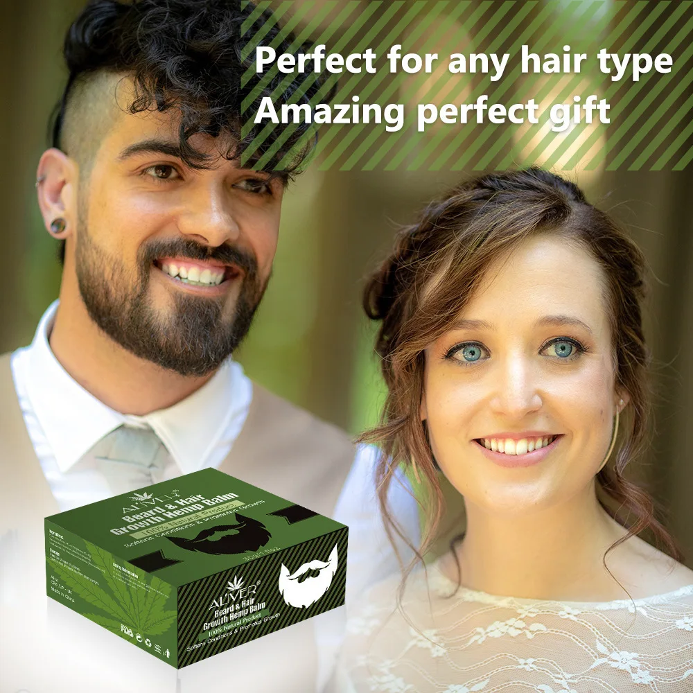Men Organic Beard Hemp Cbd Oil Balm Moustache Wax Styling Beeswax Moisturizing Smoothing Gentlemen Beard Care Natural Hemp Balm
