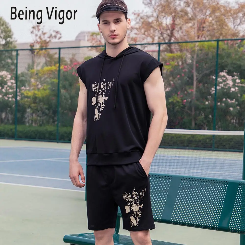 

Being Vigor Hot Sale Amazon Black Gym Streetwear Tracksuits Summer Custom Men Jogging Running Suit