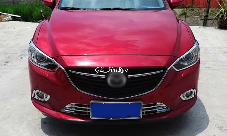 ABS Хромированная декоративная крышка для передней фары абажур рамка MAZDA 6 ATENZA 2013