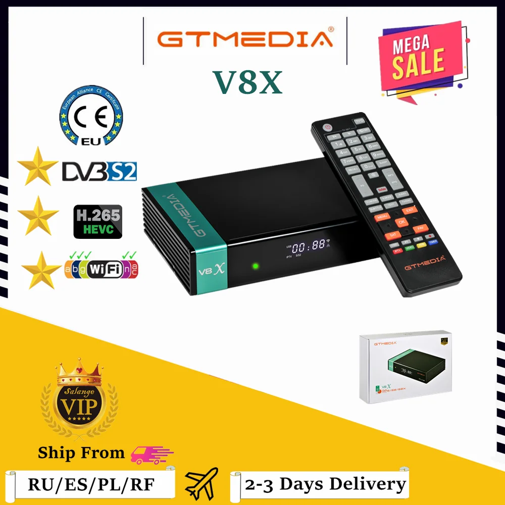 Новый HD GTmedia V8X спутниковый ТВ приемник Freesat V8 супер обновленный от Nova V9 Встроенный