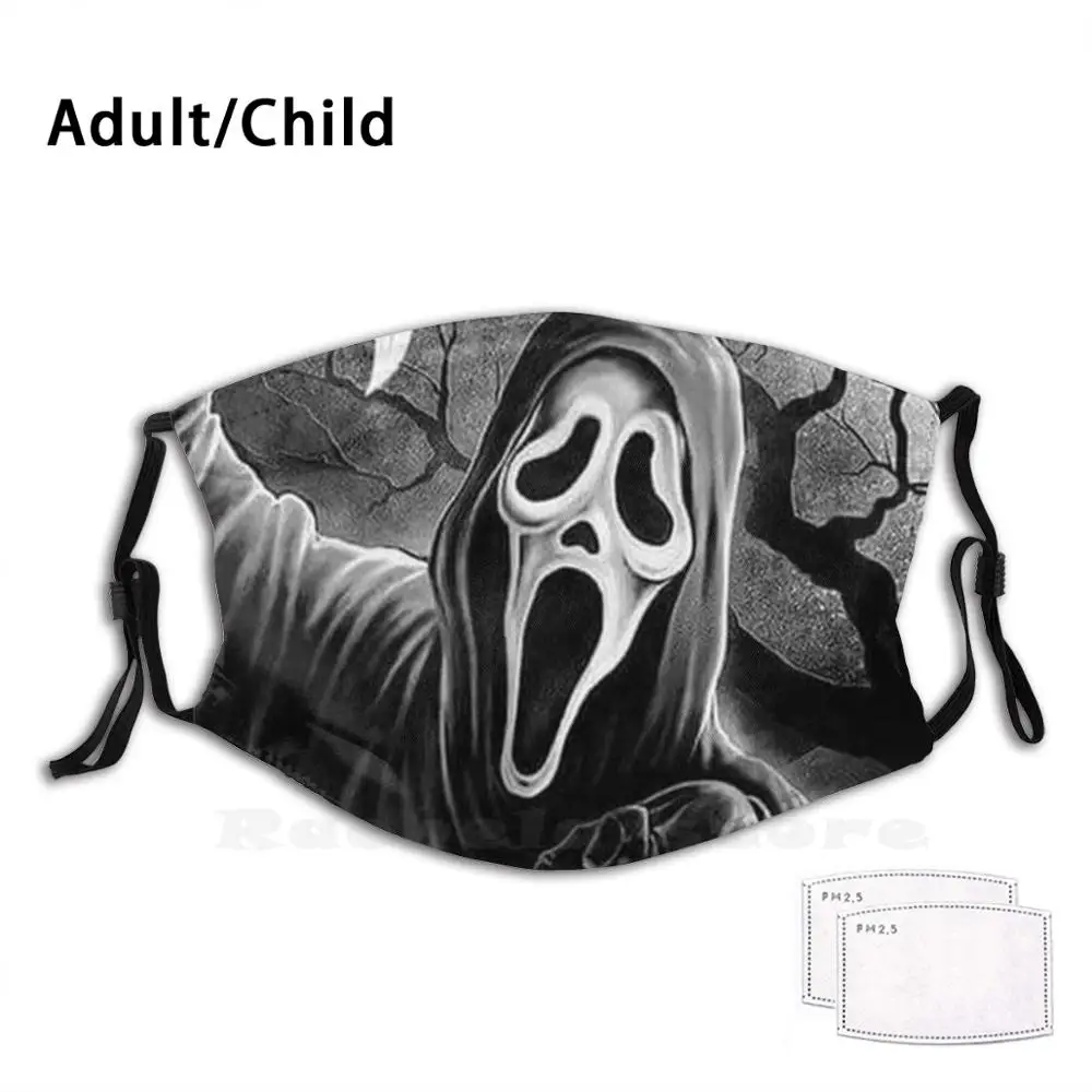 Крик фильм ужасов Ghostface для взрослых детей против пыли Pm2.5 фильтр Сделай Сам маска