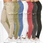 Женские весенне-осенние однотонные брюки в новом стиле с трехмерной сумкой