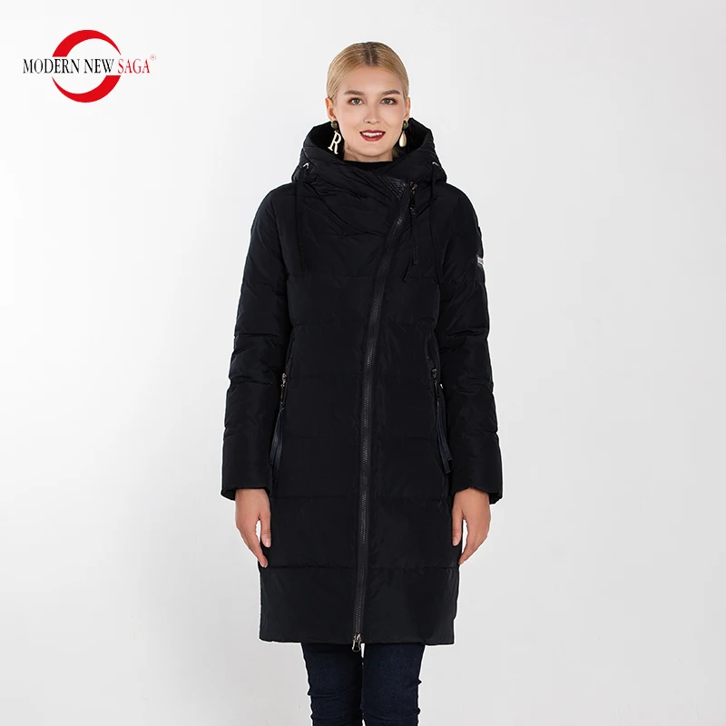 

MODERN NEW SAGA 2020 Winter Long Coat Women Hooded Warm Long Jacket Women Winter Parka Ladies Coats Overcoat Woman Winter Coat
