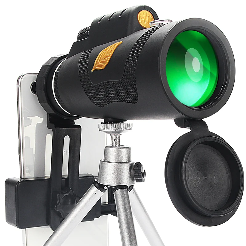 

12x50 Powerful Monocular Telescope , Optional Tripod and Smartphone Holder, Suitable for Hiking and Camping Telescopio