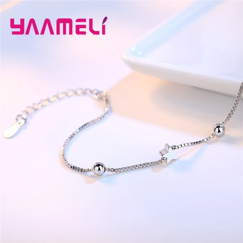 Новые модные браслеты для девочек из стерлингового серебра 925 пробы женская