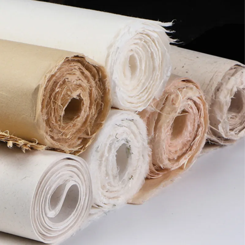 

Yunlong Fiber Paper 10sheets 69*138cm Chinese Painting Xuan Paper Handmade Calligraphy Half Ripe Mulberry Rice Paper Papel Arroz