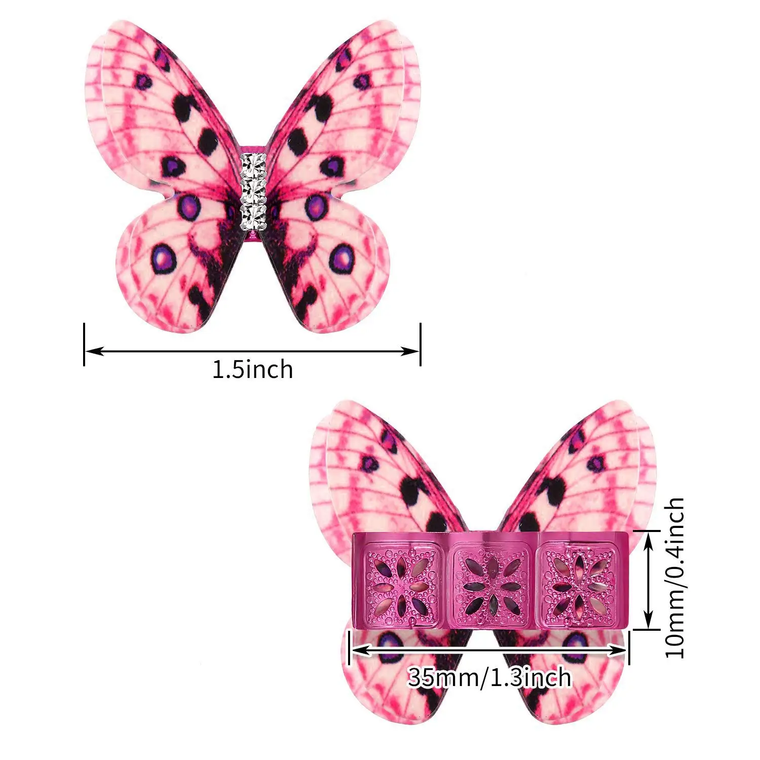 Бабочки дреды бусины металлические манжеты украшения для волос кольца