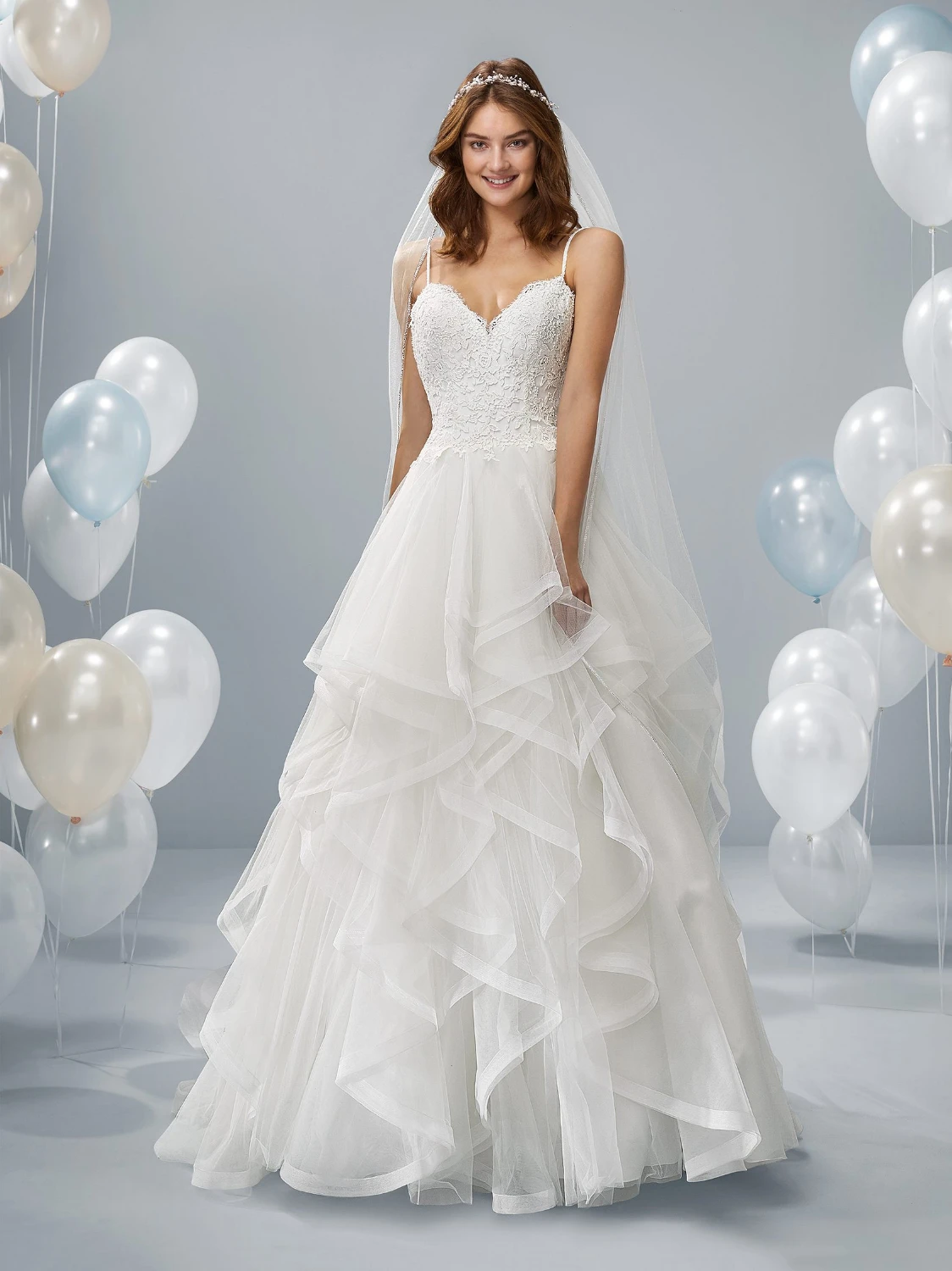Vivian's Bridal романтическое Милое Свадебное Платье скромное платье на тонких