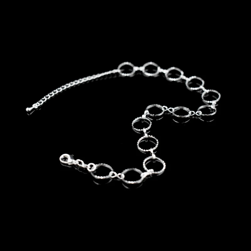 Браслеты для ног из стерлингового серебра 925 пробы ножные браслеты с простым