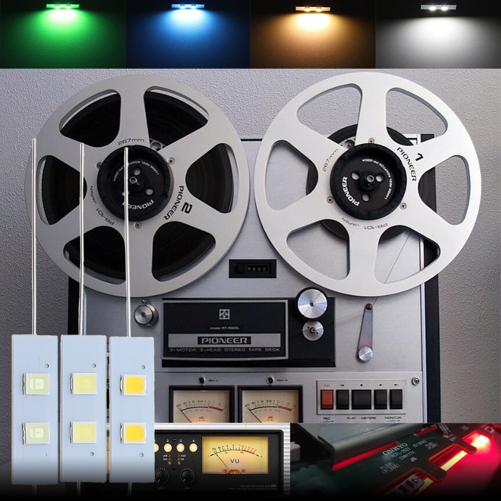 Лампа ву-метра Led Axial 10x8V для кассетных плееров ONKYO AKAI, пионеров, катушечных магнитофонов и других классических аудиоустройств HiFi.