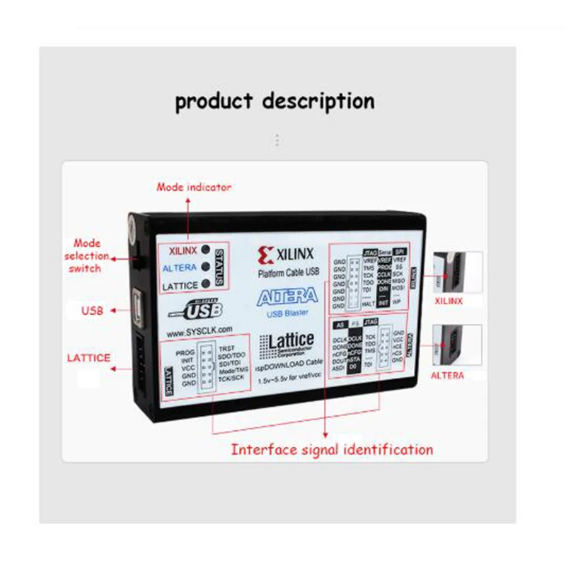 Lusya Xilinx загрузчик altera загрузки линии решетки usb три в одном fpga cpld макетная плата